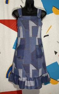 Mini Vestido Vintage Años 70 Denim Patchwork Hippie Boho Indie Sin Mangas Bebé Muñeca - Imagen 1 de 23
