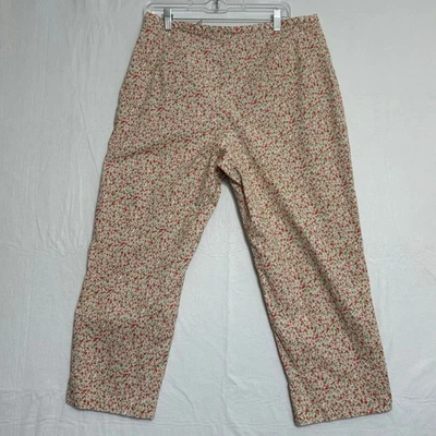Pantalones capri florales Lord & Taylor 16 para mujer de colección rosa flor mezcla de algodón preppy Foto 1 de 4
