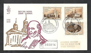 1989 VATICANO FDC VENETIA 220 GERARCHIA ECCLESIASTICA IN USA - TIMBRO ARRIVO - Picture 1 of 1
