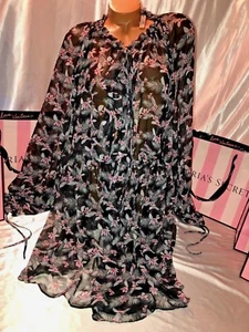 Victorias Secret Sheer Robe Ruffled Front M/L - Picture 1 of 3