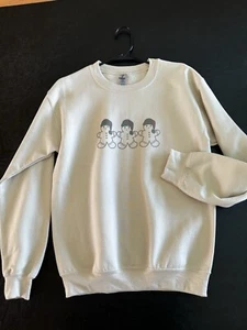 NEW Womens Gilden Heavy Blend Beige Sweatshirt - SMALL - Christmas / Gingerbread - Picture 1 of 5