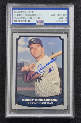 BOBBY RICHARDSON Signed Pacific Card-NEW YORK YANKEES-PSA - Image 1 of 3