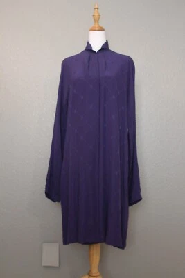 Vestido vintage de seda Oscar de la Renta años 70 manga larga (pequeño/mediano) Foto 1 de 4