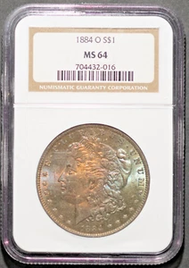 1884-O $1 Morgan Silver Dollar MS 64 NGC # 704432-016 + Bonus Monster Tone - Picture 1 of 4