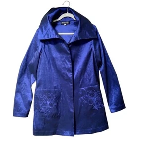 Mycra Pac Artsey Lagenlook Layering Outerwear Gorpcore Raincoat Blue Size Medium - Picture 1 of 13