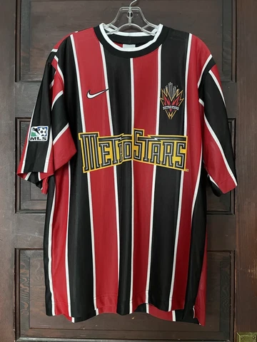1997 1998 NY/NJ Metrostars soccer jersey Nike medium mls USA New York red bulls Cover