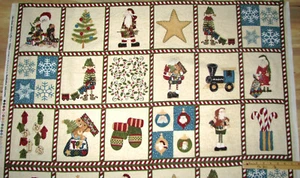 Here Comes Santa Christmas Northcott FLANNEL Fabric Panels 23" F3764 - Picture 1 of 3