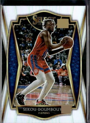 2020-21 Panini Select #107 Sekou Doumbouya Silver Prizms Detroit Pistons - Image 1 of 2