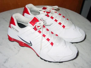 2019 Hombres Nike Shox NZ Blanco/Rojo Universitario 378341-110 ¡Zapatos para Correr! Talla 13 - Imagen 1 de 15