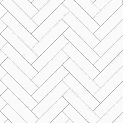 Chevron White Tile 1000mm Shower Wall Panels 1m x 2.4m PVC Bathroom Cladding - Image 1 of 4