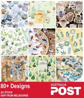 Scrapbooking Stickers Craft 80+ Designs Butterflies Dragonflies Birds Flowers AU • 3.99$