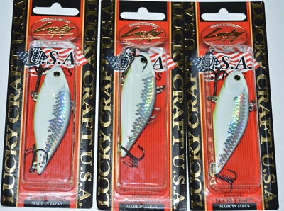 3 señuelos lucky craft lv-max 500 hundimiento 3" 3/4 oz ms pistola metal sombra manivela sin labios Foto 1 de 3