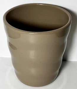 Vintage Ceramic Planter Flower Pot Gray Ribbed 5.5" Excel. Used Cond. Germany - Picture 1 of 5