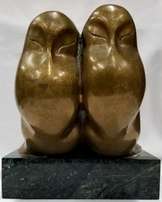 Escultura de bronce Mike Cunningham DOS PALOMAS, firmada/numerada #5/10, arte moderno, TX Foto 1 de 4