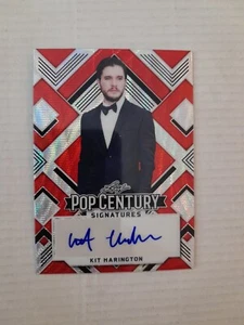 Kit Harington /3 Red Wave Autograph Card 2022 Leaf Pop Century Game Of Thrones - Picture 1 of 2