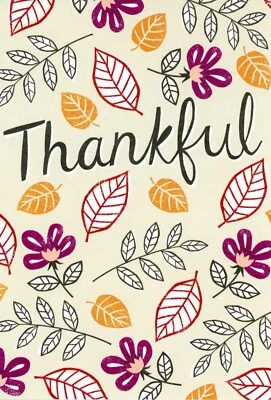 LOT OF 5 AMERICAN GREETINGS THANKSGIVING Greeting Cards + Envelopes, Thankful - Image 1 of 4