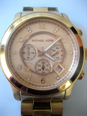 Reloj Michael Kors MK8164 Firmado Edición Limitada Oro Rosa Cronógrafo 10 ATM Foto 1 de 4