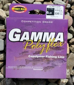 6 lb GAMMA Polyflex Copolymer Ultra Clear Fishing Line 330 yards - Picture 1 of 2