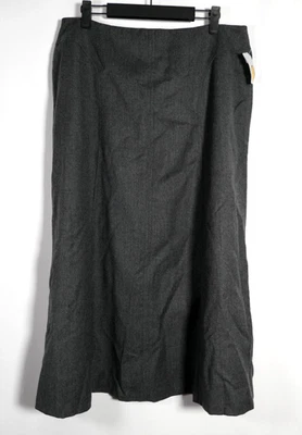 VTG Talbots Womens Wool Midi Skirt Size 16P Grey Dark Academia Old Money Neutral - Image 1 of 4