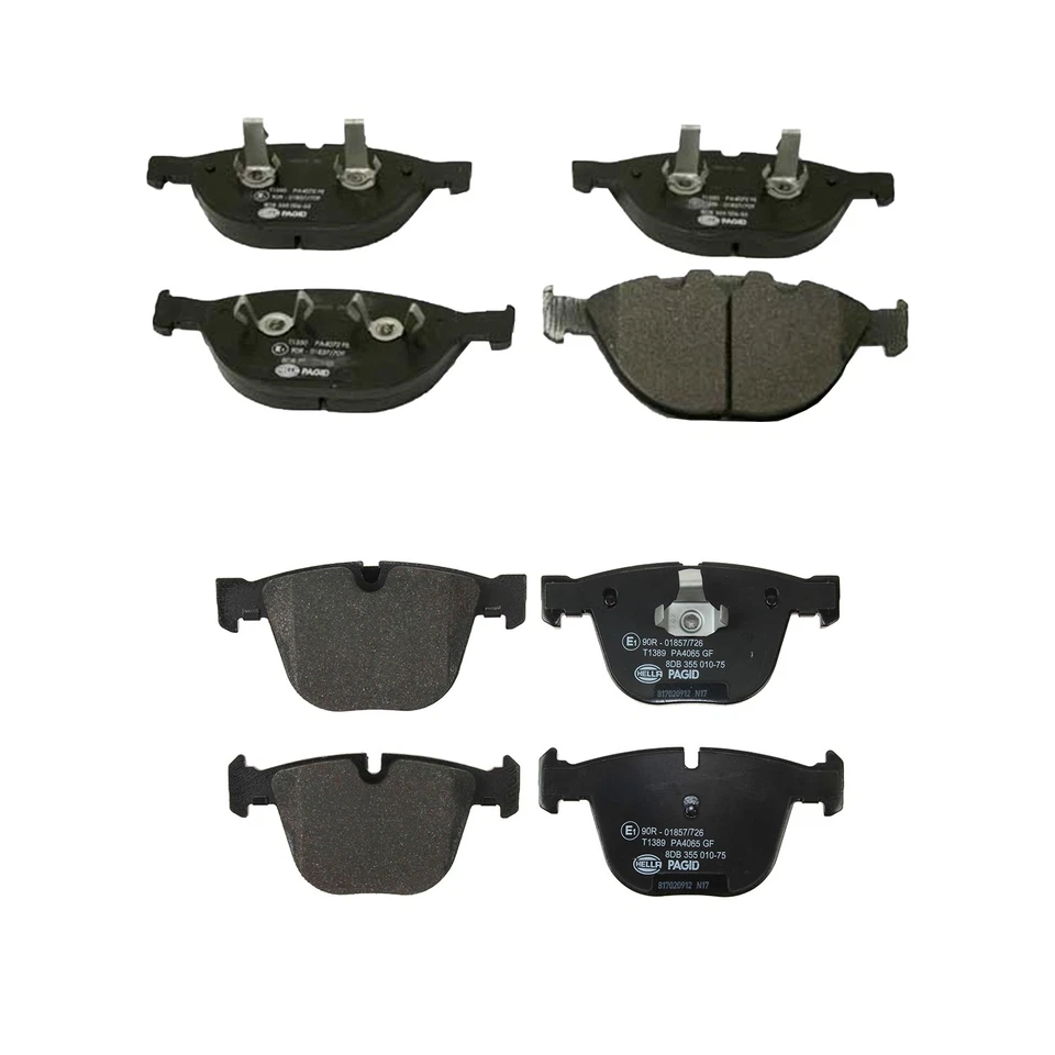 Hella Front Rear Low-Met Disc Brake Pads Kit For BMW E65 Alpina B7 E60 M5 E63 M6 - Image 1 of 1