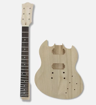 Electric Guitar Kit Mahogany Guitar body Guitar neck 22 Fret 24.75 DIY guitar - Image 1 of 4