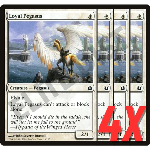 MTG Loyal Pegasus (Born of the Gods) 19/165 (NEAR MINT) (4X) - Image 1 of 1