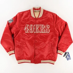 Starter San Francisco 49ers Reversible Satin Bomber Jacket Red Men's XL - Picture 1 of 10