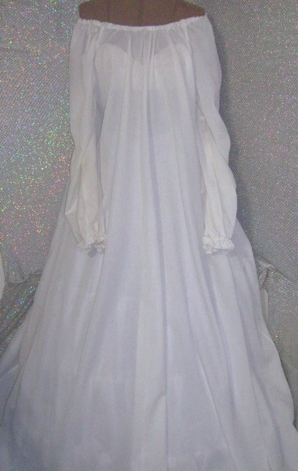 VESTIDO CHEMISE BLANCO RENACIMIENTO/GUERRA CIVIL - Tú eliges manga corta o larga Foto 1 de 3
