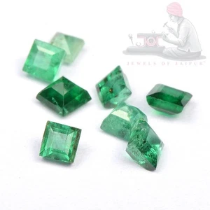 Green Emerald 2.5mm Square Cut 10 Pieces Untreated Loose Gemstone for sale - Picture 1 of 1