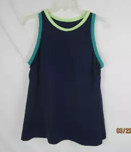 Lands' End Women's High Neck Tankini Top Swimwear UPF 50+ Navy Blue Size L - Picture 1 of 12