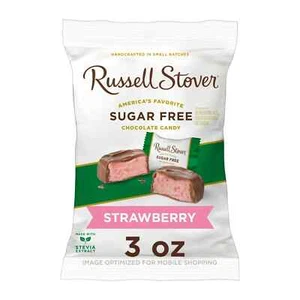 Russell Stover Zuckerfreie Schokolade Erdbeercreme 3oz - Bild 1 von 1