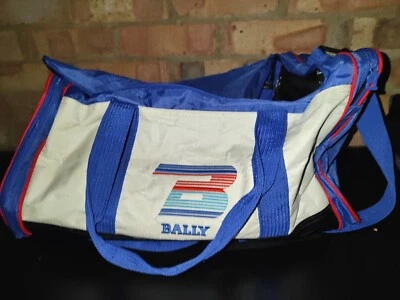 Vintage 1980s Bally Blue & White Gym Bag - Image 1 of 4