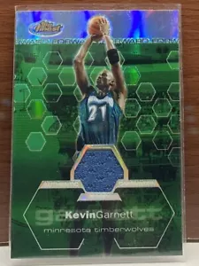 Tarjeta camiseta refractora Kevin Garnett Topps Finest 2002-03 #'d 053/250 - Imagen 1 de 2