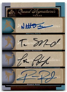 2012 SP Signature Edition Quad Signatures Neftali Feliz/Tommy Mendonca/Phillip
