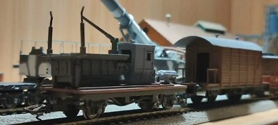 MARKENLOS 1/87 H0 DC/AC Militär WWII WW2 für Rivarossi K5 leopold Transportfahrzeug bemalt