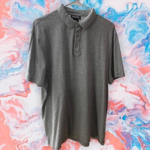 Michael Kors Polo Shirt Adult Extra Large Gray MK Logo Rugby Cotton Mens - Picture 1 of 4