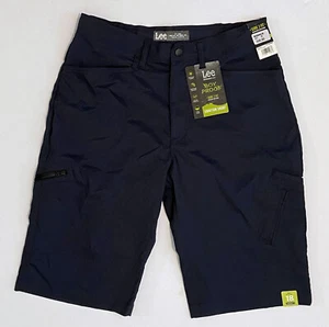 Lee Active Stretch Shorts Sure 2 Fit Navy Blue Grafto 32" x 13" sz 18 Husky NEW - Picture 1 of 13