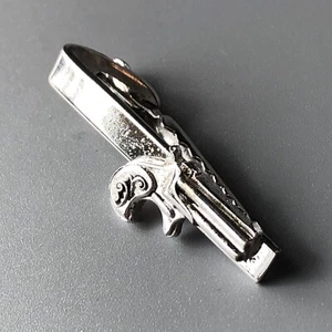 Tie Clip VTG Flintlock Style Pistol in Silver Tone MCM Men's Jewelry - Picture 1 of 10