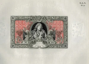 Test Note Desfosses FRANCE "King Louis XIV" French Wmk Security Paper OAX 85 - Picture 1 of 4