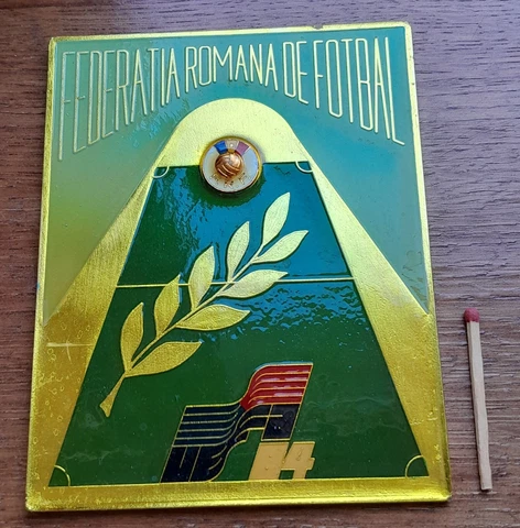 EURO 1984 Football Federation Romania Plaque Cover