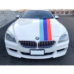 M Style Hood Stripe Hash Mark Racing Stripe Rally Decal Kit para BMW Serie 3 - Imagen 1 de 2