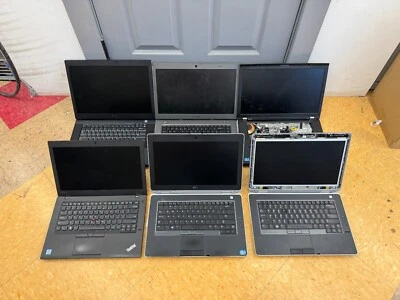 Lote de 6 computadoras portátiles Intel *TAL CUAL* / Dell Latitude Lenovo ThinkPad / estación de trabajo de oficina Foto 1 de 4
