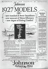 1927 Johnson Big Twin Outboard Motor Original Print Ad 