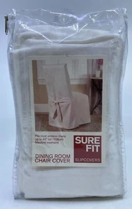 ONE Sure Fit Slipcover Ivory Shadow Floral Armless Dining Room Chair Cover 15288 - Picture 1 of 6