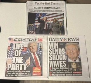 Donald Trump 47th President NY Times, Post & Daily News, 3 Papers 11/07/24 RARE - Picture 1 of 4