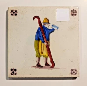 Título de pintura de arte holandés vintage de los años 1820 a 1840 5 1/4" x 5 1/4" - Imagen 1 de 2