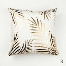 2pack Gold Palm Leaf Throw Pillow Case Sofa Waist Throw Blend Cushion Cover Home