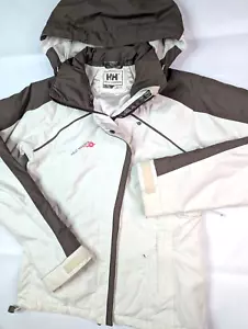 Helly Hansen Ski Jacket, Women XS - Hooded White Insulated Parka Coat Snowboard - Picture 1 of 23