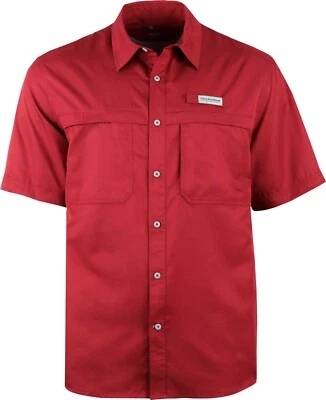 UPF 50 Field & Stream Outdoor Russet Orange Men Shirt Short Sleeve Size L 34.99 - Imagem 1 de 3