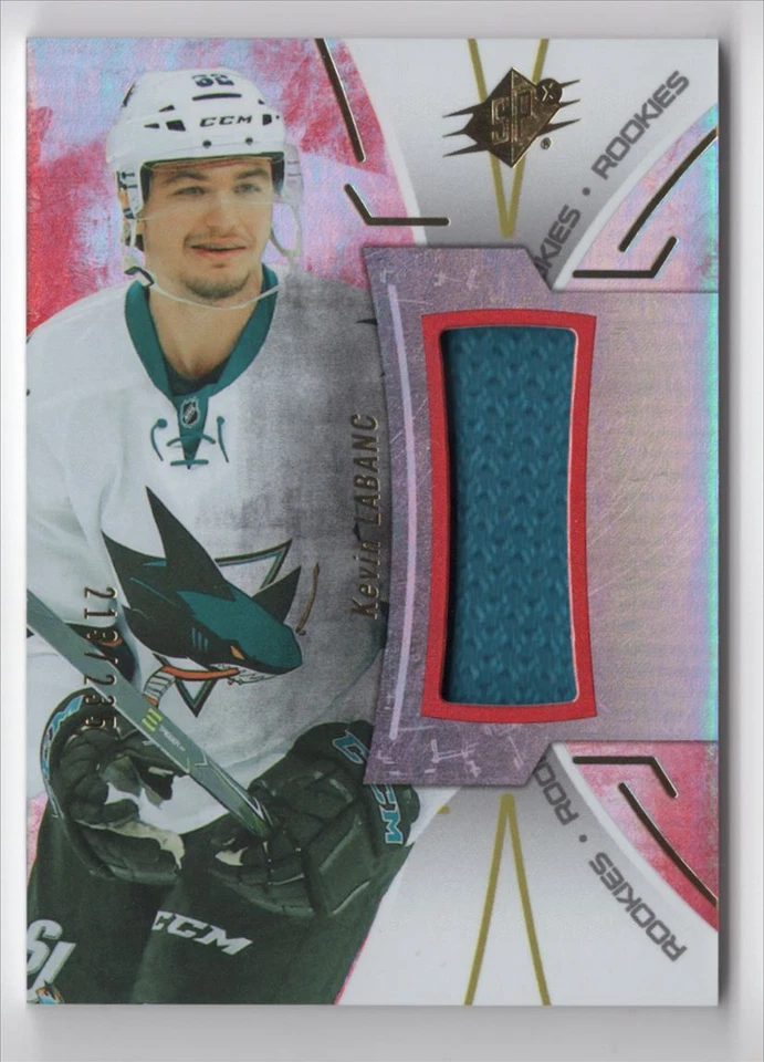 2016-17 SPx Rookies JERSEY Kevin Labanc /235 San Jose Sharks #R-KL - Image 1 of 2